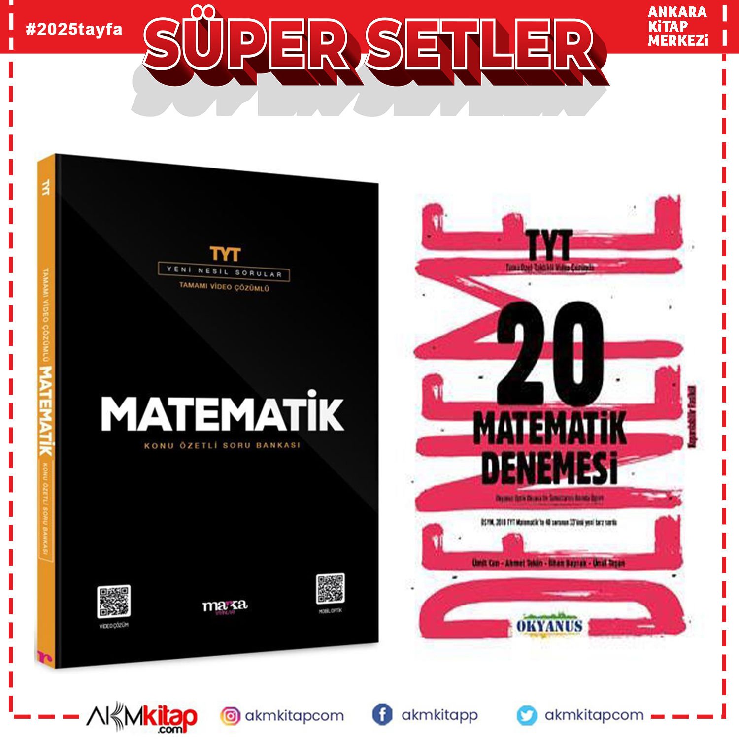 Marka TYT Matematik Soru Bankası ve Okyanus Deneme Seti 2 Kitap