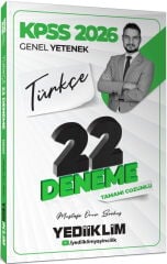 2026 KPSS Genel Yetenek Türkçe Tamamı Çözümlü 22 Deneme Sınavı Yediiklim Yayınları