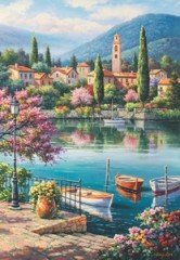 Gölde Akşamüstü Village Lake Afternoon 500 Parça Puzzle - Yapboz