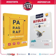 Limit TYT AYT Biyoloji ve AKM Paragraf Soru Bankası Seti 2 Kitap