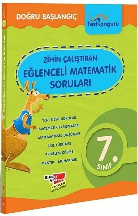 Dikkat Atölyesi Yayınları 7. Sınıf Matematik Zihin Çalıştıran Eğlenceli Kanguru Soruları