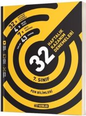 7. Sınıf Fen Bilimleri 32 Haftalık Kazanım Denemeleri Hız Yayınları