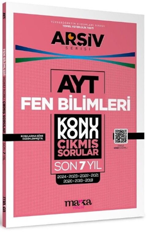 AYT Fen Bilimleri Çıkmış Sorular Konu Konu Son 7 Yıl Tıpkı Basım Arşiv Serisi Marka Yayınları