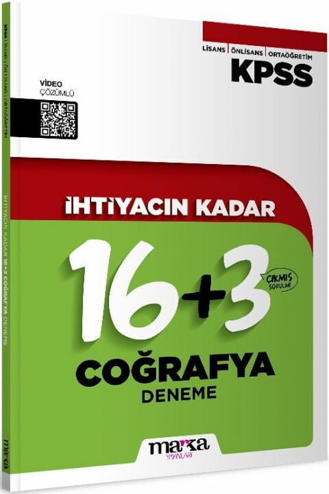 KPSS İhtiyacın Kadar Coğrafya 19 Deneme Marka Yayınları