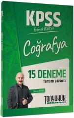 KPSS Genel Kültür Coğrafya Tamamı Çözümlü 15 Deneme Tonyukuk Yayıncılık