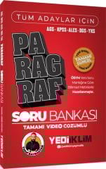Tüm Adaylar İçin KPSS ALES DGS YKS Tamamı Video Çözümlü Paragraf Soru Bankası Yediiklim Yayınları
