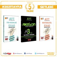 Yargı Yayınları AYT Matematik Fen Bilimleri ve Aksiyon Sayısal Deneme Seti 3 Kitap
