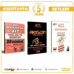 Benim Hocam AYT Türk Dili ve Edebiyatı ile Yargı AYT Matematik ve Aksiyon Sayısal Deneme Seti 3 Kitap