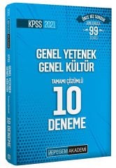 2021 KPSS Genel Yetenek Genel Kültür Tamamı Çözümlü 10 Deneme Pegem Yayınları