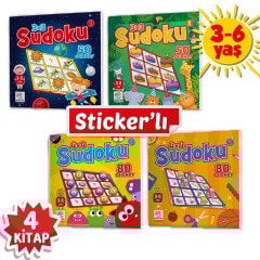 3-6 Yaş Stickerlı Çıkartmalı Sudoku Seti Yükselen Zeka Yayınları