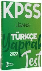 2022 KPSS Lisans Genel Yetenek Türkçe Yaprak Test İsem Yayınları