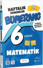6. Sınıf Matematik Bumerang 32 Haftalık Denemeleri Günay Yayınları