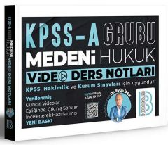 KPSS A Grubu Medeni Hukuk Video Ders Notları Benim Hocam Yayınları