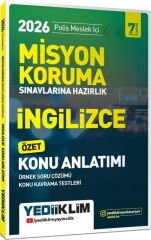 2026 Polis Meslek İçi Misyon Koruma Sınavlarına Hazırlık İngilizce Konu Anlatımlı Yediiklim Yayınları