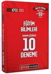 2021 KPSS Eğitim Bilimleri Tamamı Çözümlü 10 Deneme Pegem Yayınları