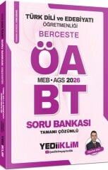 2026 MEB AGS ÖABT Türk Dili Ve Edebiyatı Öğretmenliği Berceste Tamamı Çözümlü Soru Bankası Yediiklim Yayınları