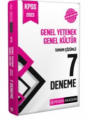 2023 KPSS Genel Yetenek Genel Kültür 7 Deneme Pegem Yayınları