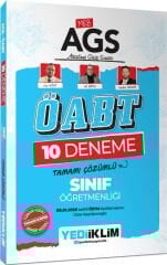 MEB AGS ÖABT Sınıf Öğretmenliği Tamamı Çözümlü 10 Deneme Sınavı Yediiklim Yayınları