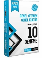 2023 KPSS Genel Yetenek Genel Kültür 10 Deneme Pegem Yayınları