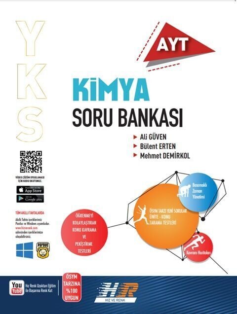 AYT Kimya Soru Bankası Hız ve Renk Yayınları