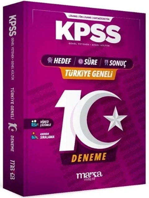 2026 KPSS Genel Yetenek Genel Kültür Türkiye Geneli 10 Deneme Marka Yayınları
