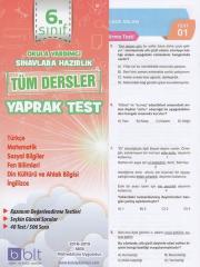 6.Sınıf Tüm Dersler Çek Kopart Yaprak Test Bulut Eğitim Kültür Yayınları