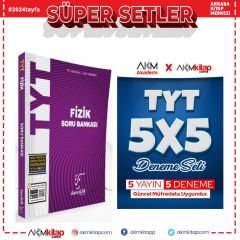 Karekök TYT Fizik Soru Bankası ve AKM Kitap 5 li Deneme Seti 2 Kitap