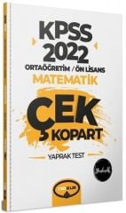 2022 KPSS Ortaöğretim Ön Lisans Genel Yetenek Matematik Çek Kopart Yaprak Test Yediiklim Yayınları