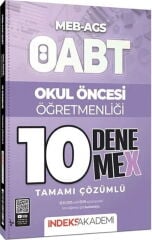 ÖABT MEB AGS Okul Öncesi Öğretmenliği 10 DenemeX Çözümlü İndeks Akademi