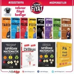 2022 Tayfa Pomodoro Konu ve Adım Adım Matematik 1 ile 2 ve AKM Paragraf Dil Bilgisi Soru Bankası Seti