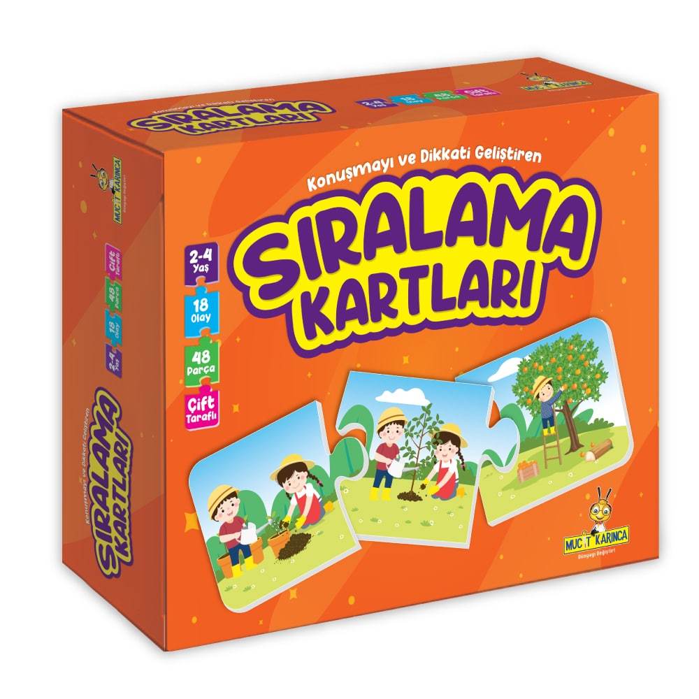 Sıralama Kartları Konuşmayı ve Dikkati Geliştiren Puzzle Yükselen Zeka Yayınları