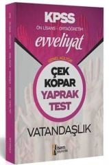 KPSS Ön Lisans Ortaöğretim Vatandaşlık Evveliyat Çek Kopar Yaprak Test İsem Yayınları