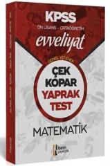 KPSS Önlisans Ortaöğretim Matematik Evveliyat Çek Kopar Yaprak Test İsem Yayınları