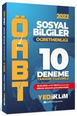 2022 ÖABT Sosyal Bilgiler Öğretmenliği Tamamı Çözümlü 10 Deneme Yediiklim Yayınları