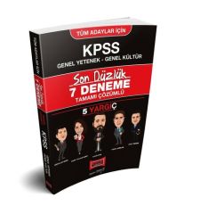 KPSS Tüm Adaylar İçin Genel Yetenek Genel Kültür Son Düzlük Tamamı Çözümlü 7 Deneme Yargı Yayınları