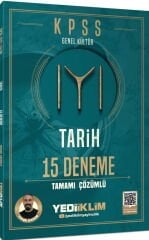 KPSS Genel Kültür Tarih 15 Deneme Tamamı Çözümlü Yediiklim Yayınları