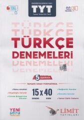 TYT Türkçe 15 X 40 5 Aşamada Yeni Soru Tarzları ile Denemeleri Limit Yayınları
