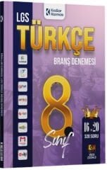 8. Sınıf LGS Türkçe 16 x 20 Branş Denemeleri Krallar Karması