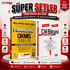 Yediiklim AGS KPSS ALES DGS Tüm Adaylar İçin Paragraf Çıkmış Sorular ve AKM Dil Bilgisi Soru Bankası Seti 2 Kitap
