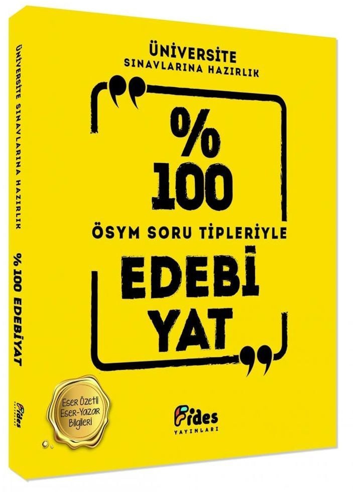 %100 ÖSYM Soru Tipleriyle Edebiyat Fides Yayınları