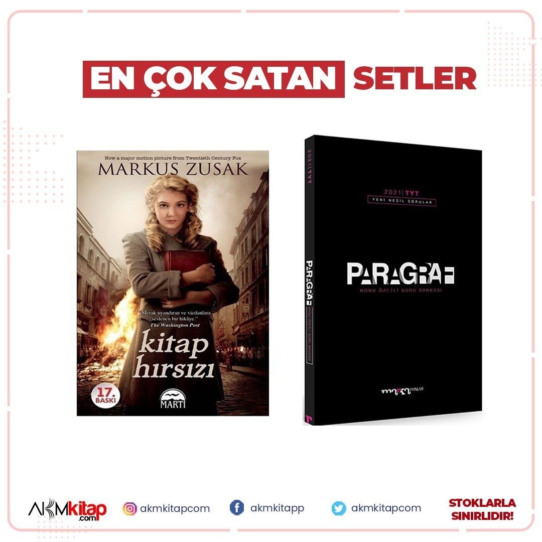 Marka Paragraf Soru Bankası ve Martı Yayınları Kitap Hırsızı 2 Kitap Set