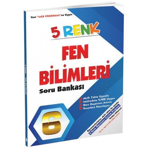 6. Sınıf Fen Bilimleri Soru Bankası 5 Renk Yayınevi