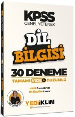 2022 KPSS Dil Bilgisi Tamamı Video Çözümlü 30 Deneme Yediiklim Yayınları