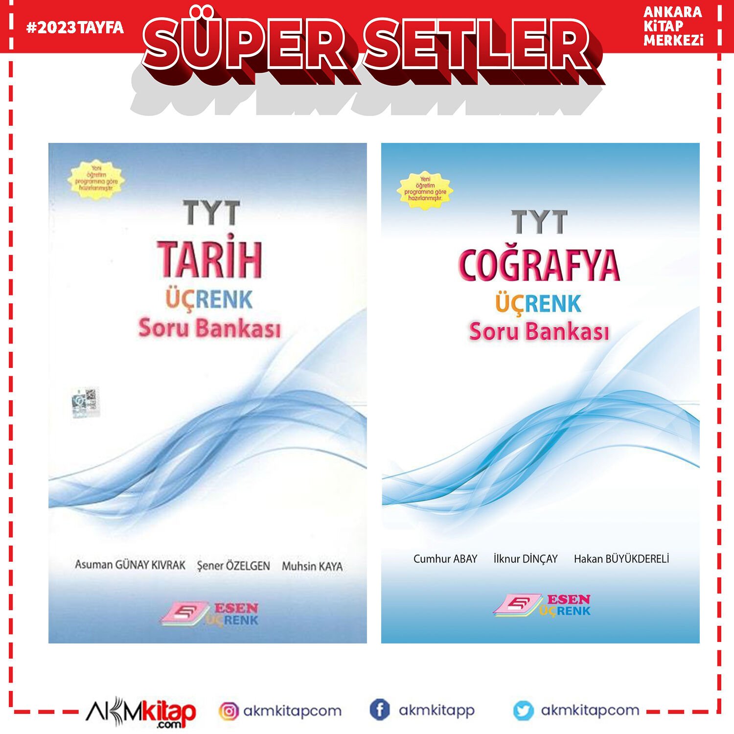 Esen Üçrenk TYT Tarih ve Coğrafya Soru Bankası Seti 2 Kitap