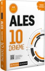 2027 ALES Tamamı Çözümlü 10 Deneme Pegem Yayınları