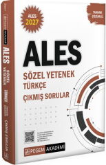 2027 ALES Sözel Yetenek Türkçe Tamamı Çözümlü Çıkmış Sorular Pegem Akademi