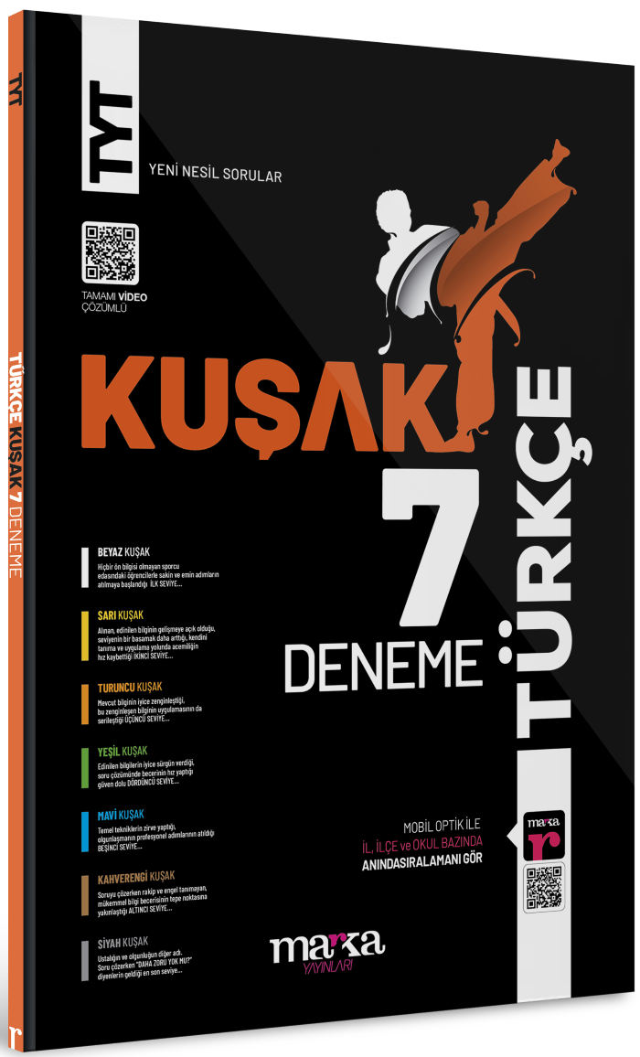 TYT Türkçe Kolaydan Zora 7 Kuşak Deneme Tamamı Video Çözümlü Marka Yayınları