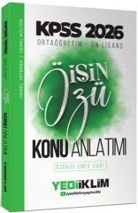2026 KPSS Ortaöğretim Önlisans İŞİN ÖZÜ Tek Kitap Tamamı Renkli Konu Anlatımı Yediiklim Yayınları