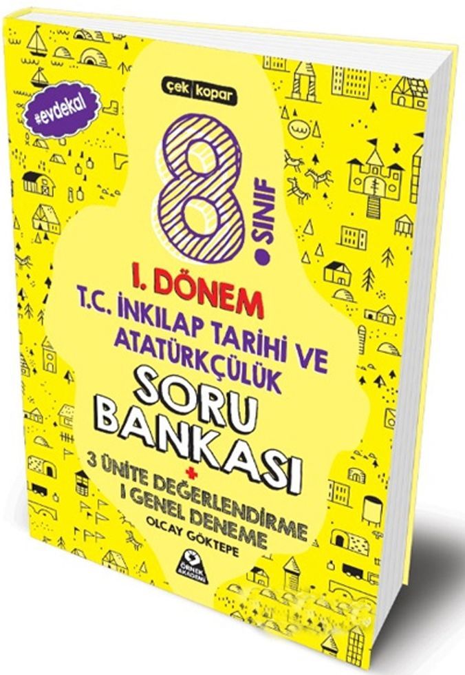 8. Sınıf 1. Dönem T.C İnkılap Tarihi ve Atatürkçülük Soru Bankası Örnek Akademi Yayınları