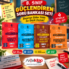 Ankara Yayıncılık 8.Sınıf Türkçe Matematik İnkılap ve Paragraf Soru Bankası Seti 4 Kitap
